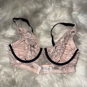 Auden Lace Underwire Bra - Blush and Black